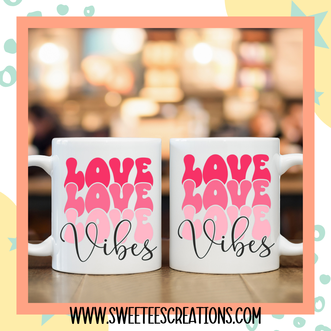 Love Vibes stacked 11 oz mug